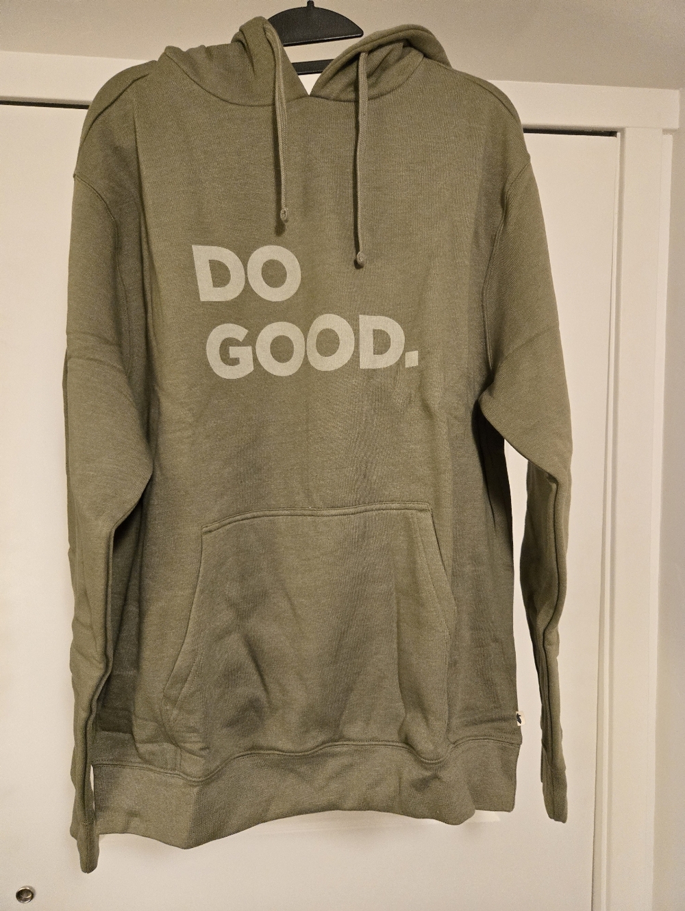 Do Good Olive Green Hoodie Sweatshirt - Mens M
